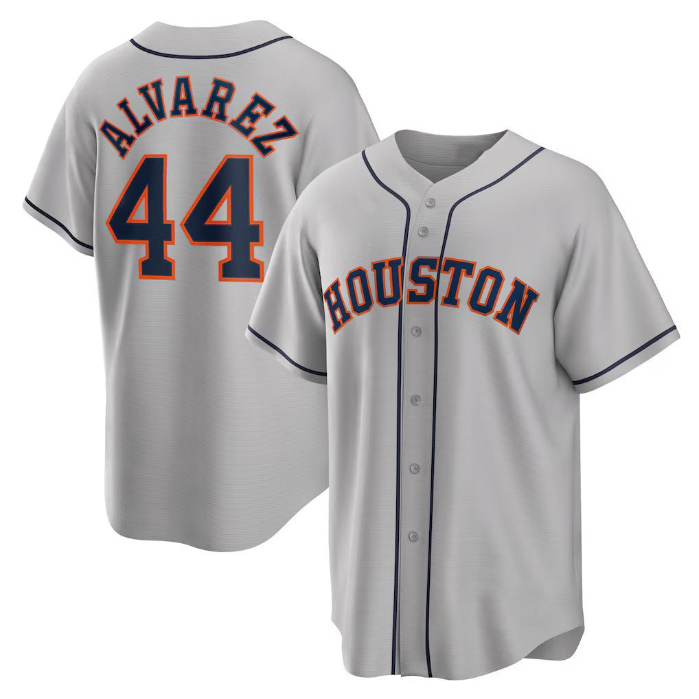 Houston Astros #44 Yordan ¨¢lvarez Gray AmberGomez Road Replica Player Jersey