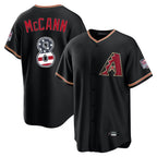 Arizona Diamondbacks #8 James McCann Player Black AmberGomez USA 250 Fourth of July Game Home Stitched Jerseys