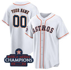 Custom Houston Astros Active Player White AmberGomez 2022 World Series Champions Cool Base Stitched Jersey