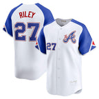 Atlanta Braves #27 Austin Riley White AmberGomez City Connect Limited Player Jersey