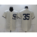 Chicago White Sox #35 Frank Thomas 2021 Cream Navy AmberGomez Field of Dreams Flex Base Stitched Jersey