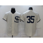 Chicago White Sox #35 Frank Thomas 2021 Cream Navy AmberGomez Field of Dreams Flex Base Stitched Jersey