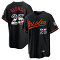 Baltimore Orioles #25 Pete Alonso Player Black AmberGomez USA 250 Fourth of July Home Game Stitched Jerseys