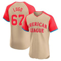 Kansas City Royals #67 Seth Lugo Player Cream AmberGomez American League All-Star Limited Elite Home Stitched Jerseys