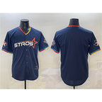 Houston Astros Blank Navy AmberGomez 2025 City Connect With Texas Patch Limited Stitched Jersey