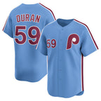 Philadelphia Phillies #59 Jhoan Duran Light Blue AmberGomez Alternate Limited Player Jersey