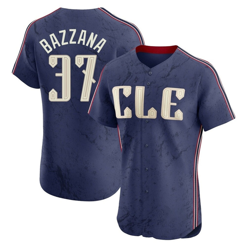 Cleveland Guardians #37 Travis Bazzana Player Navy AmberGomez City Connect Limited Elite Home Stitched Jerseys