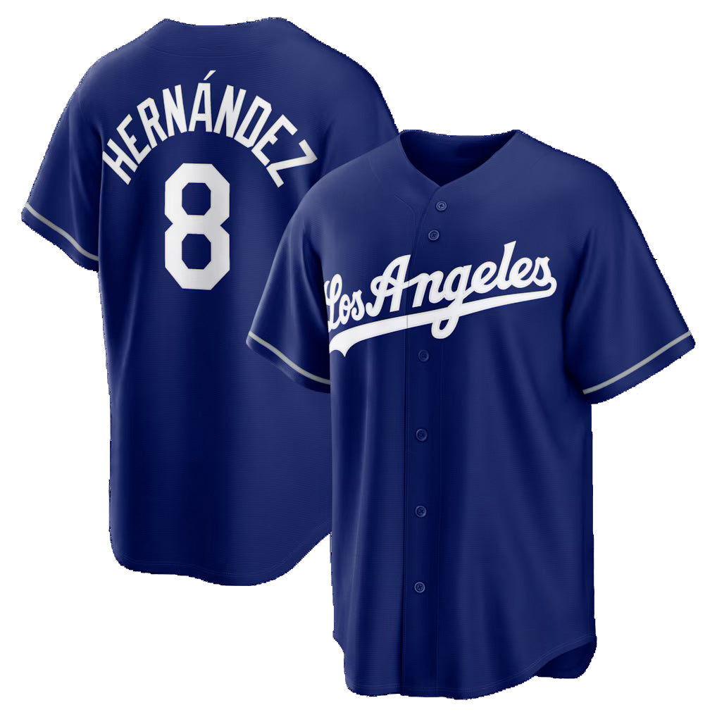 Los Angeles Dodgers #8 Enrique Hern¨¢ndez Royal AmberGomez Alternate Replica Jersey