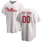 Custom Philadelphia Phillies White AmberGomez Home Replica Jersey