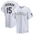 Colorado Rockies #15 Hunter Goodman 2026 All-Star Game White AmberGomez Replica Jersey