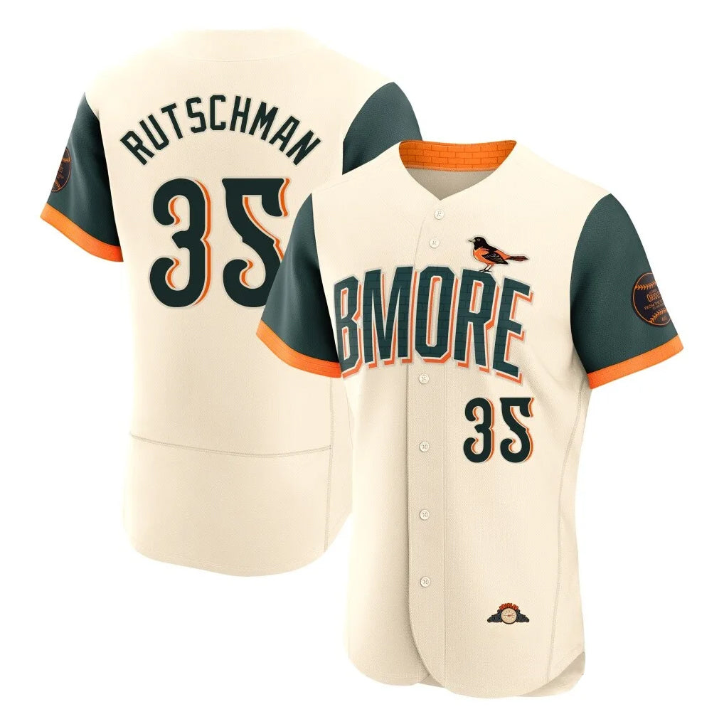 Baltimore Orioles #35 Adley Rutschman Player Cream AmberGomez 2026 City Connect Limited Elite Home Game Stitched Jerseys