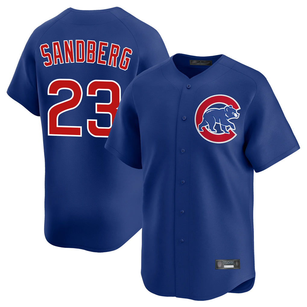 Chicago Cubs #23 Ryne Sandberg Player Royal AmberGomez Limited Home Stitched Jerseys