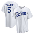 Los Angeles Dodgers #5 Freddie Freeman White AmberGomez Replica Player Jersey