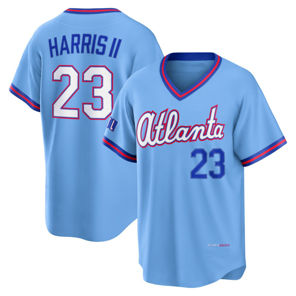 Atlanta Braves #23 Michael Harris II Powder Blue AmberGomez 2026 City Connect Stadium Jersey