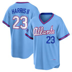 Atlanta Braves #23 Michael Harris II Powder Blue AmberGomez 2026 City Connect Stadium Jersey