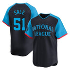 Atlanta Braves #51 Chris Sale Player Navy AmberGomez National League All-Star Limited Home Game Stitched Jerseys