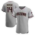 Arizona Diamondbacks #14 Gabriel Moreno Player Gray AmberGomez Road Limited Elite Home Game Stitched Jerseys