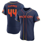 Houston Astros #44 Yordan Alvarez Player Navy AmberGomez City Connect Limited Elite Home Stitched Jerseys
