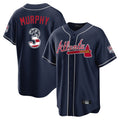 Atlanta Braves #3 Dale Murphy Player Navy AmberGomez USA 250 Fourth Of July Limited Home Game Stitched Jerseys