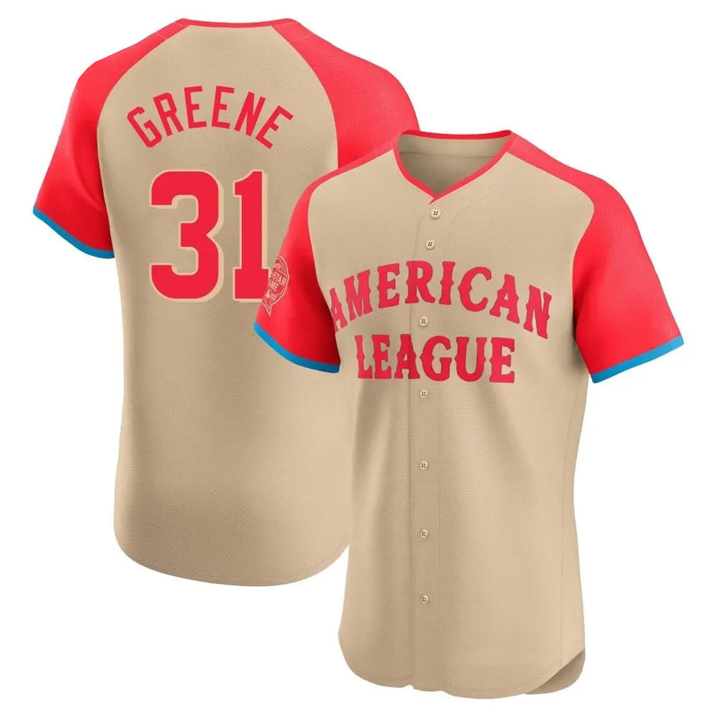 Detroit Tigers #31 Riley Greene Player Cream AmberGomez American League All-Star Limited Elite Home Stitched Jerseys