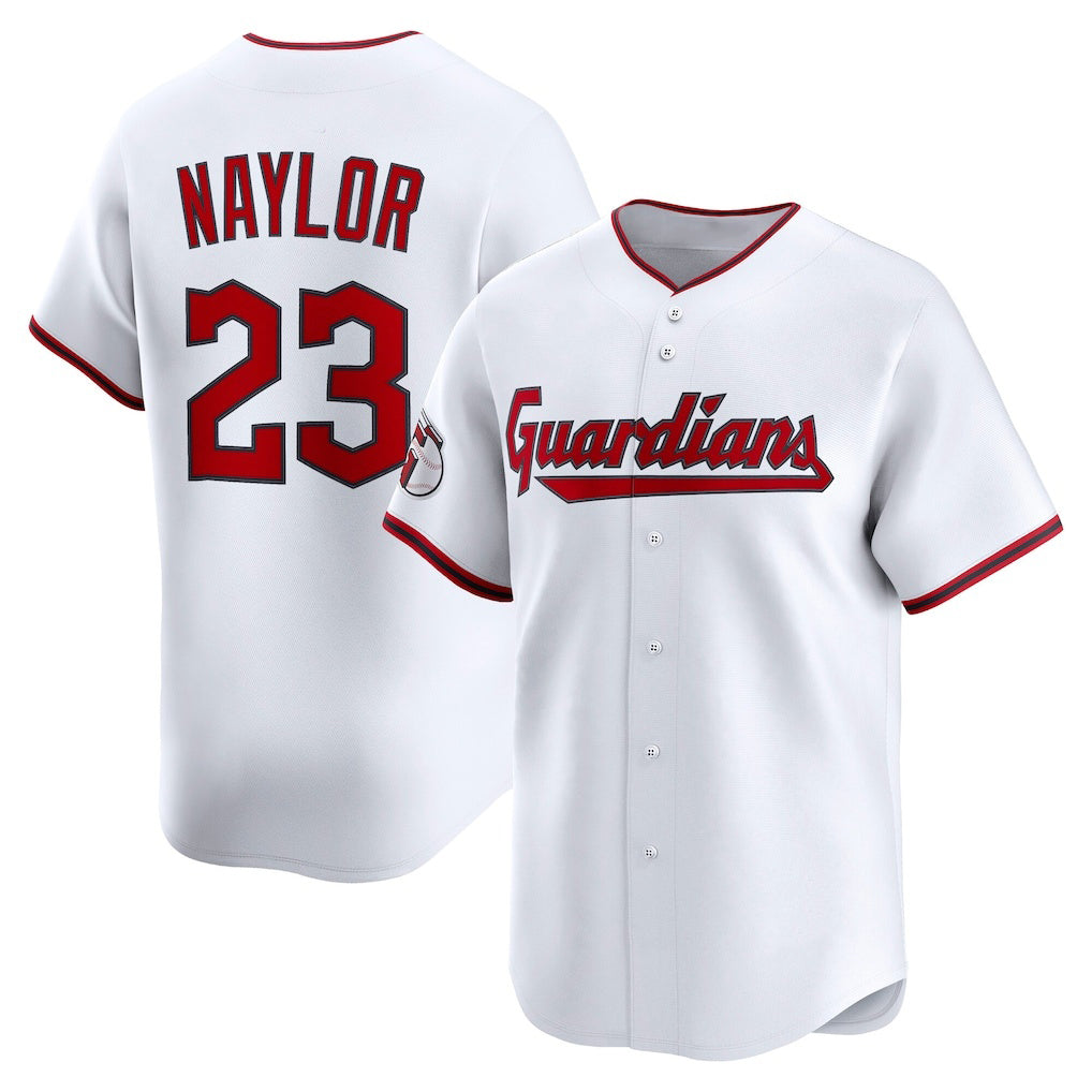 Cleveland Guardians #23 Bo Naylor White AmberGomez Home Limited Player Jersey