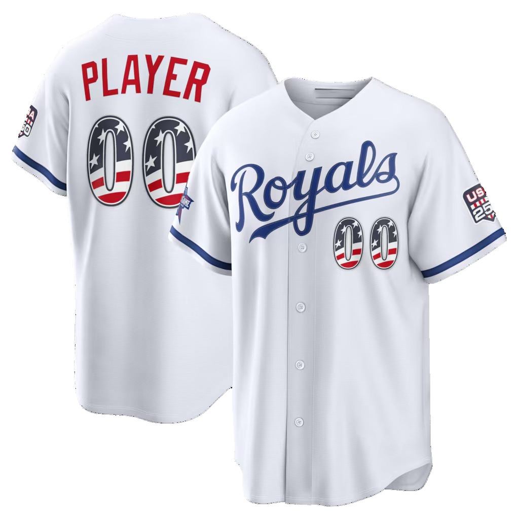 Custom Kansas City Royals AmberGomez 2026 All-Star Edition Stars & Stripes White Stadium Pick-A-Player Jersey
