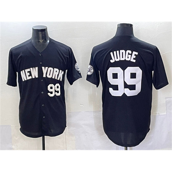New York Yankees #99 Aaron Judge Black AmberGomez Limited Stitched Jersey