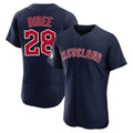 Cleveland Guardians #28 Tanner Bibee Player Navy AmberGomez Limited Elite Home Stitched Jerseys