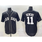 Boston Red Sox #11 Rafael Devers Black AmberGomez Lights Out Limited Stitched Jersey