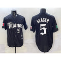 Texas Rangers #5 Corey Seager Black AmberGomez Mexico 2025 Vapor Premier Limited Stitched Jersey