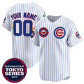 Custom Chicago Cubs Active Player White AmberGomez 2025 Tokyo Series Limited Stitched Jersey