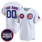Custom Chicago Cubs Active Player White AmberGomez 2025 Tokyo Series Limited Stitched Jersey