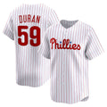 Philadelphia Phillies #59 Jhoan Duran White AmberGomez Home Limited Player Jersey