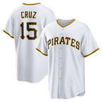 Pittsburgh Pirates #15 Oneil Cruz White AmberGomez Home Replica Jersey