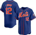 New York Mets #12 Francisco Lindor Royal AmberGomez 2024 Alternate Limited Stitched Jersey