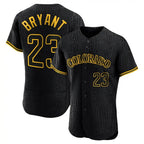 Colorado Rockies #23 Kris Bryant Player Black AmberGomez Snake Skin City Limited Elite Home Stitched Jerseys
