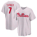 Philadelphia Phillies #7 Trea Turner White AmberGomez Home Replica Player Jersey