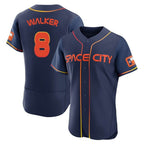 Houston Astros #8 Christian Walker Player Navy AmberGomez City Connect Limited Elite Home Stitched Jerseys