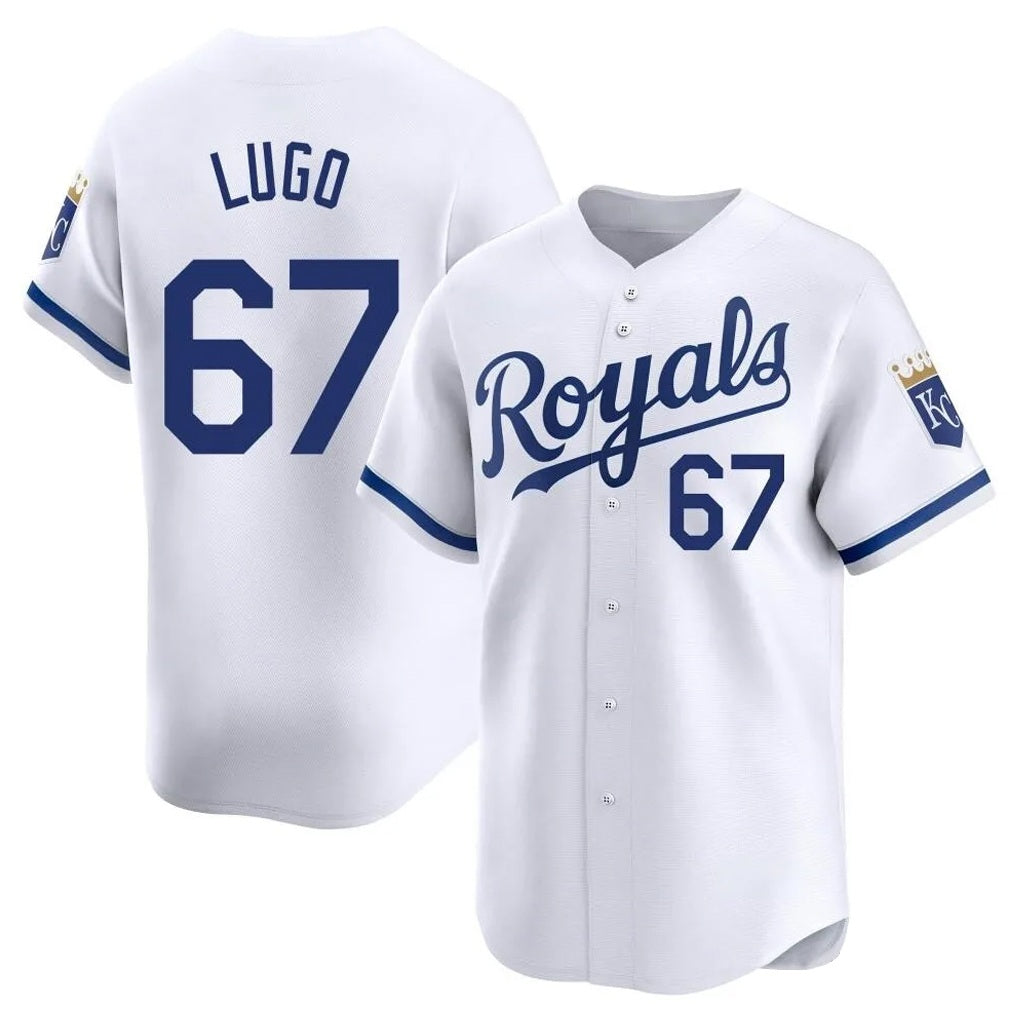 Kansas City Royals #67 Seth Lugo Player White AmberGomez Alt Limited Home Stitched Jerseys