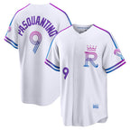 Kansas City Royals #9 Vinnie Pasquantino White AmberGomez 2026 City Connect Stadium Jersey