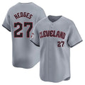 Cleveland Guardians #27 Austin Hedges Player Gray AmberGomez Road Limited Home Stitched Jerseys