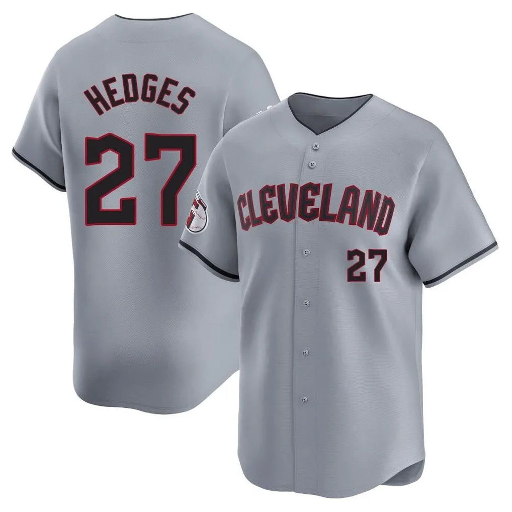 Cleveland Guardians #27 Austin Hedges Player Gray AmberGomez Road Limited Home Stitched Jerseys