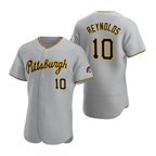 Pittsburgh Pirates #10 Bryan Reynolds Gray AmberGomez Road Flex Base Jersey