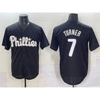 Philadelphia Phillies #7 Trea Turner Black AmberGomez Lights Out Limited Stitched Jersey