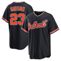Detroit Tigers #23 Kirk Gibson Player Navy AmberGomez Home Game Stitched Jerseys