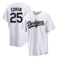 Los Angeles Dodgers #25 Tommy Edman Player Gold White AmberGomez 2026 Collection Stadium Game Stitched Jerseys
