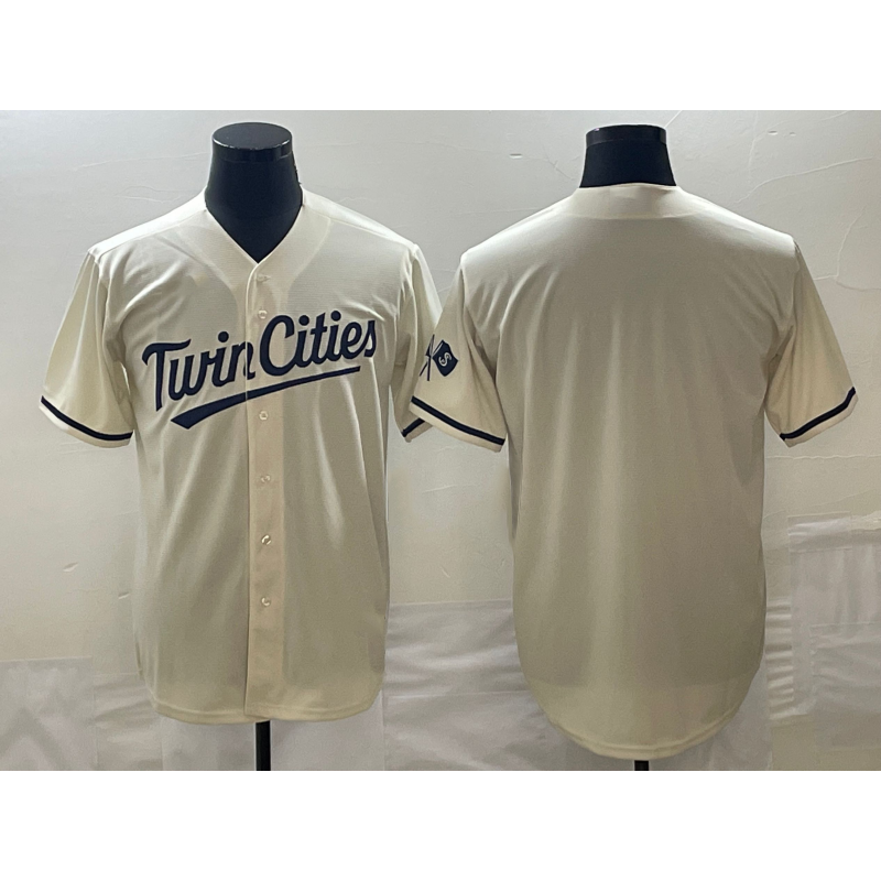 Minnesota Twins Blank Cream AmberGomez Cool Base Stitched Jersey
