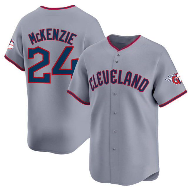 Cleveland Guardians #24 Triston McKenzie Gray AmberGomez 2025 Alternate Limited Stitched Jersey