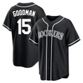 Colorado Rockies #15 Hunter Goodman Player Black AmberGomez Snake Skin City Home Game Stitched Jerseys
