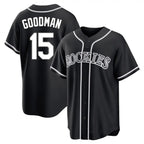 Colorado Rockies #15 Hunter Goodman Player Black AmberGomez Snake Skin City Home Game Stitched Jerseys